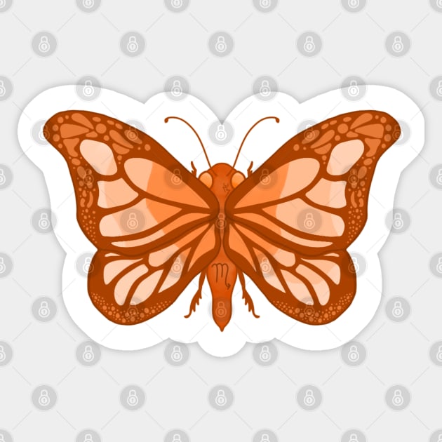 Scorpio Monarch Butterfly Sticker by Punk-Creations